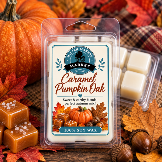 Soy Wax Melts (100%) - Caramel Pumpkin Oak