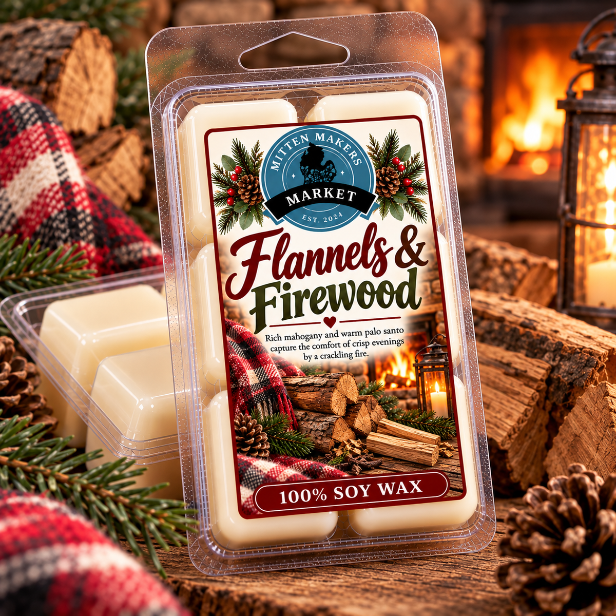 Soy Wax Melts (100%) - Flannels & Firewood