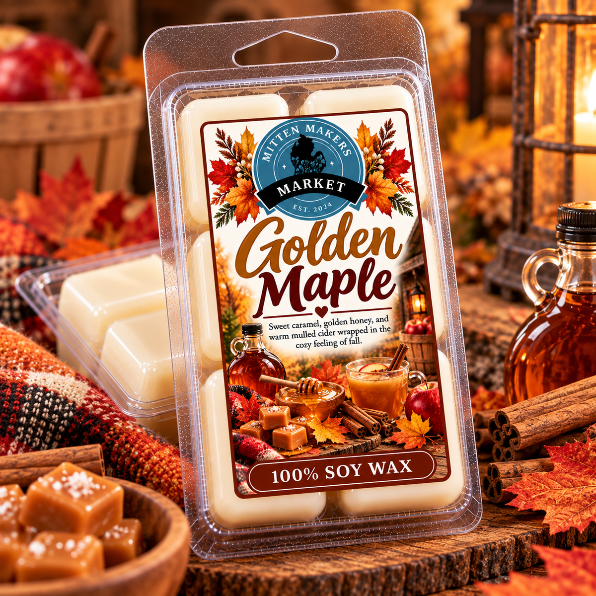 Soy Wax Melts (100%) - Golden Maple
