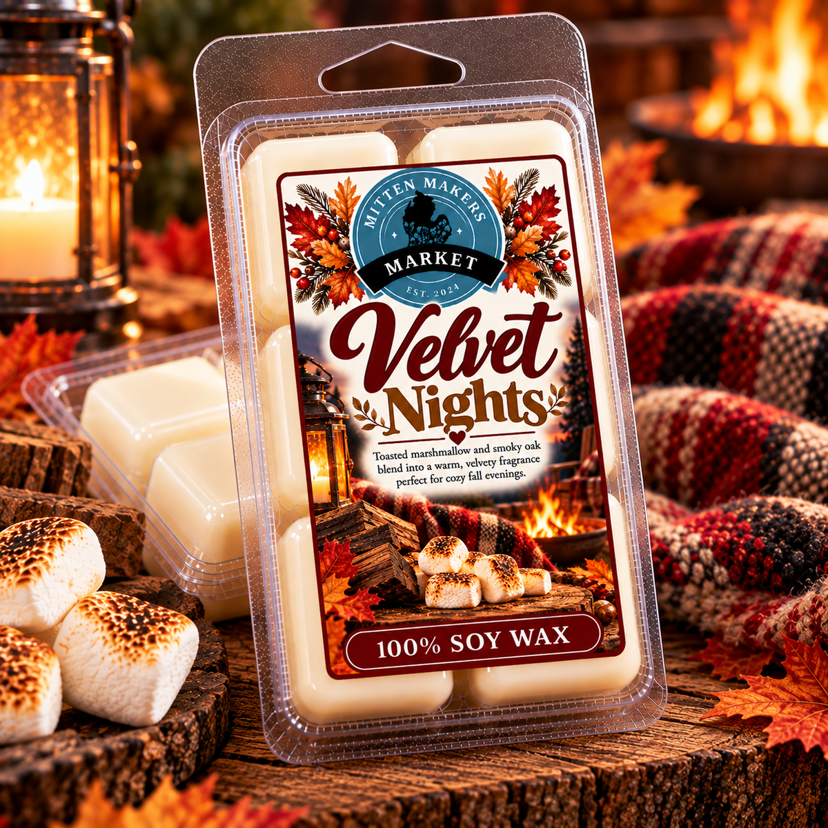 Soy Wax Melts (100%) - Velvet Nights