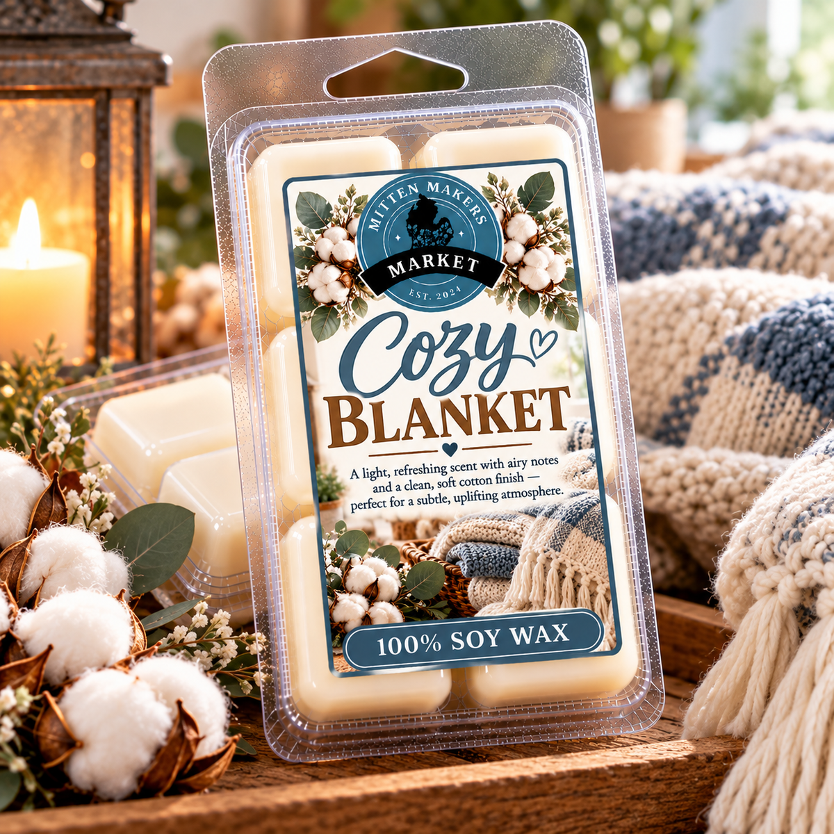 Soy Wax Melts (100%) - Cozy Blanket