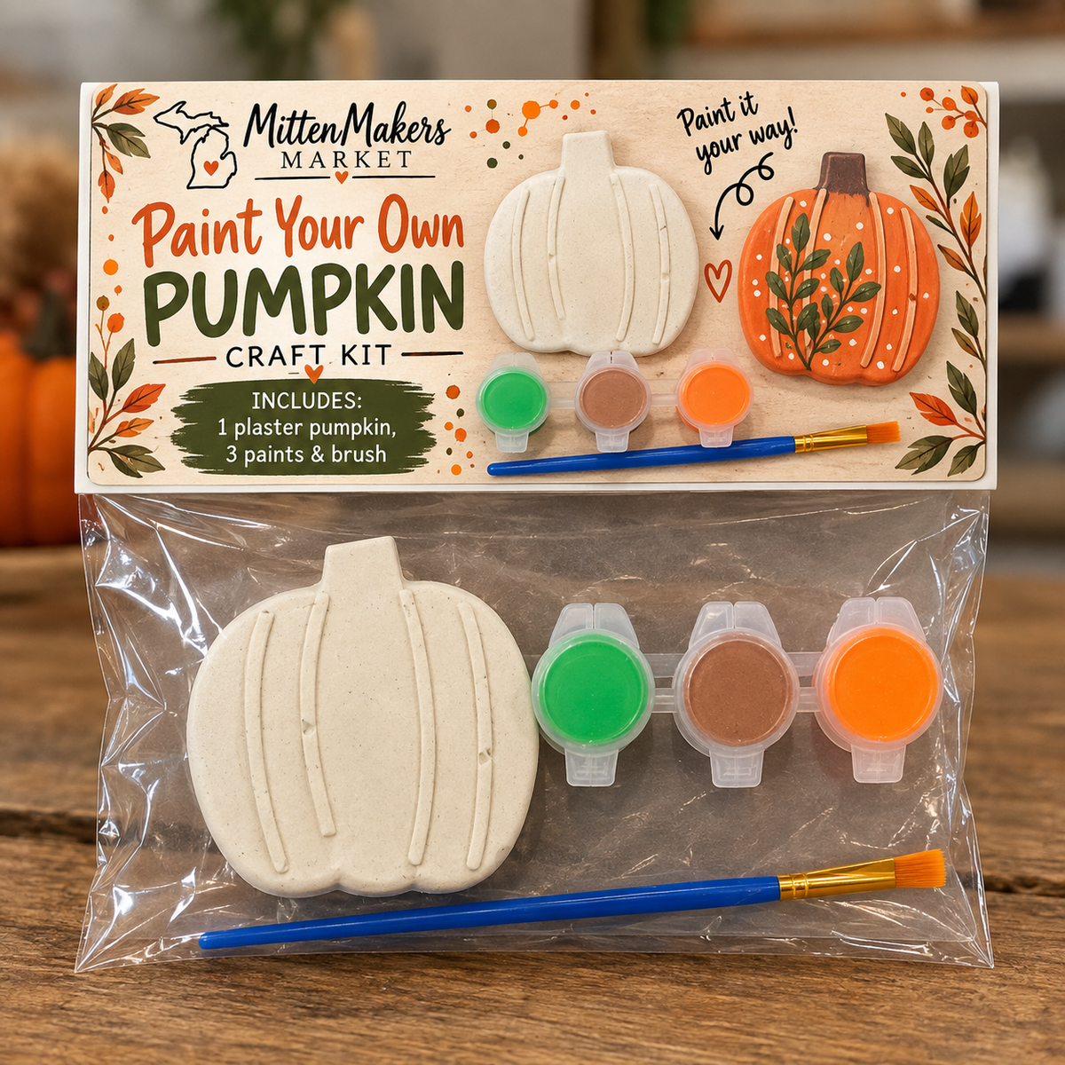 Paint Your Own Pumpkin Craft Kit – Plaster Pumpkin Painting Kit
