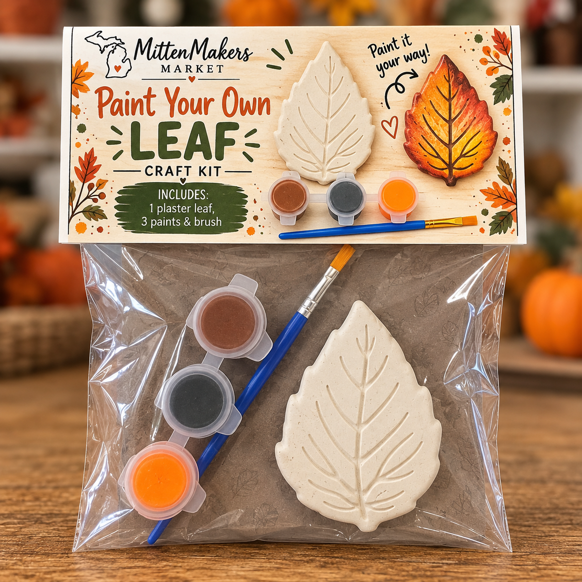 Paint Your Own Fall Leaf Craft Kit – Pointed Leaf