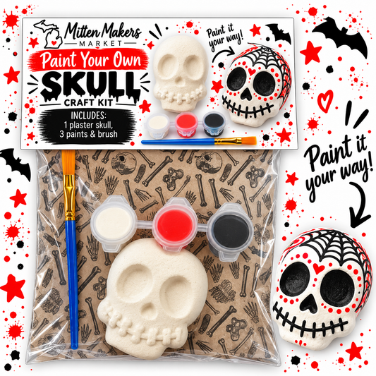 Paint Your Own Skull Craft Kit – Halloween Kids Activity - Skull