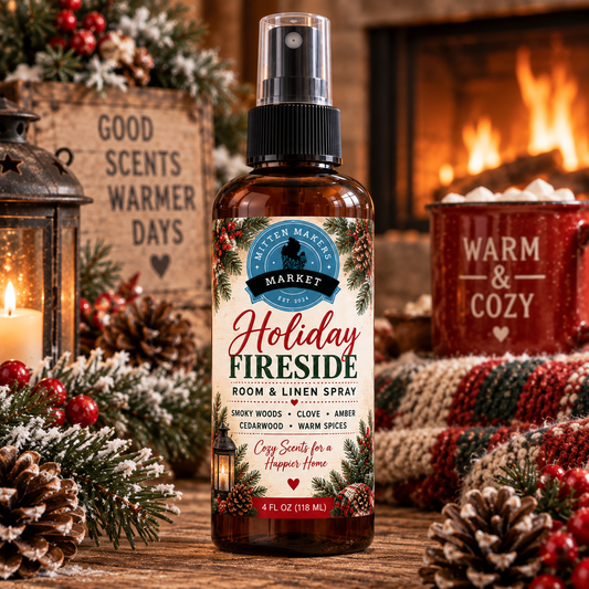 Room & Linen Spray- Holiday Fireside – 4 oz