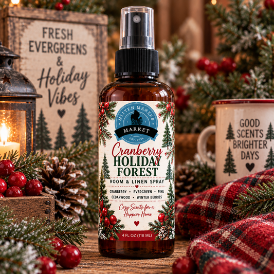 Room & Linen Spray - Cranberry Holiday Forest – 4 oz