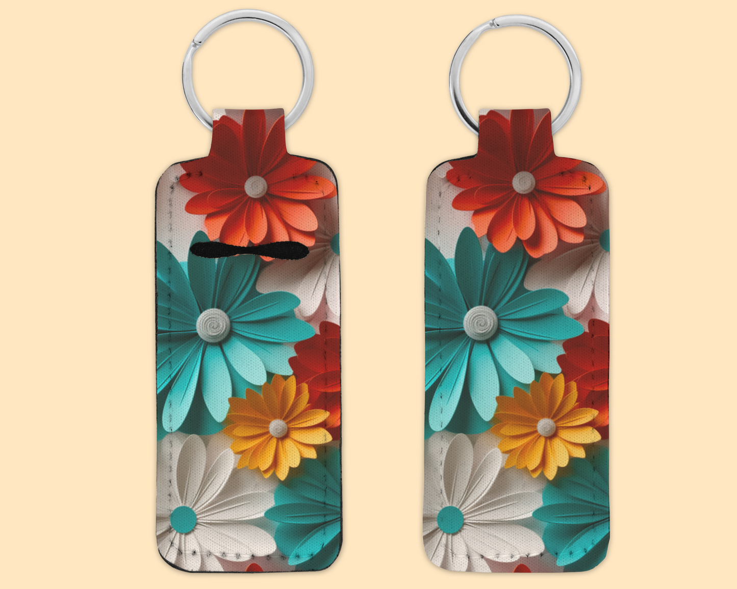 Chapstick / Lip Balm Keychain - Floral
