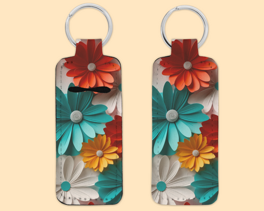 Chapstick / Lip Balm Keychain - Floral
