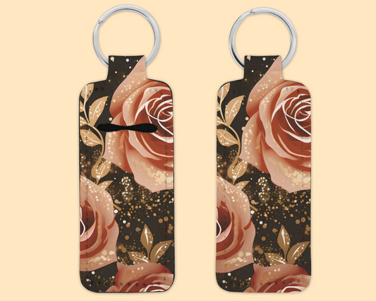Chapstick / Lip Balm Keychain - Roses