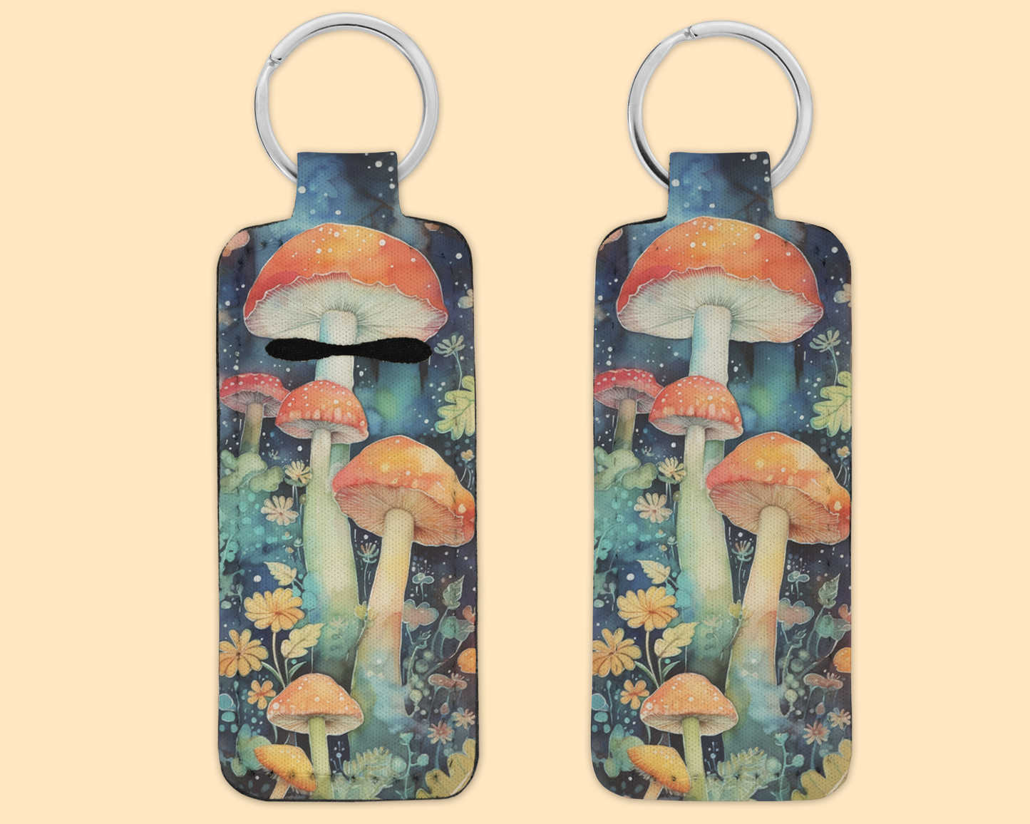 Chapstick / Lip Balm Keychain - (E115C) Mushrooms