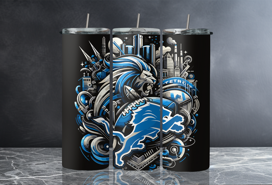 Detroit Lions - DETROIT - 20 oz Skinny Tumbler