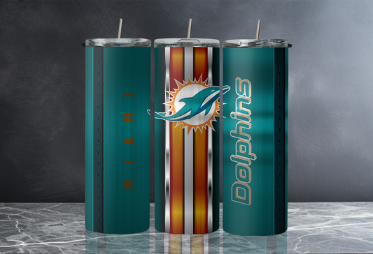 Miami Dolphins 20 oz Skinny Tumbler