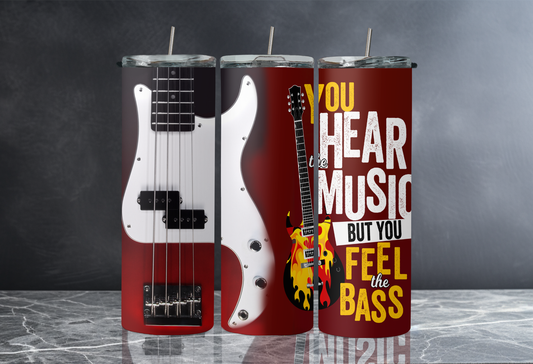 Bass Guitar Music 20 oz Skinny Tumbler