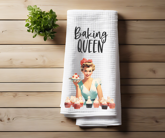 Waffle Weave Towels (24x16 in) - Retro Baking Queen