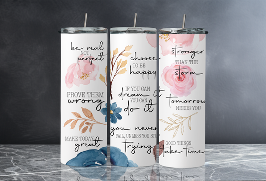 20 oz Skinny Tumbler - Encouragement