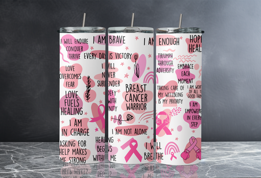 Breast Cancer Awareness 20 oz Skinny Tumbler