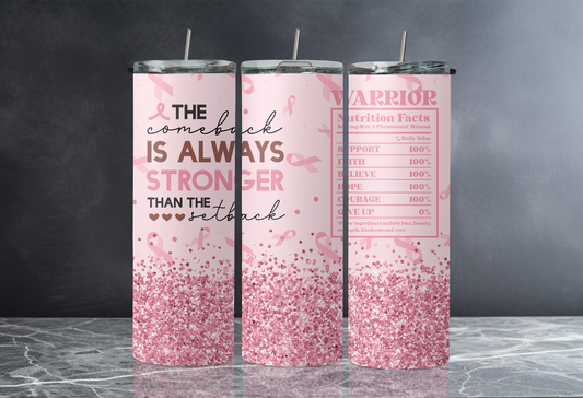 Breast Cancer Awareness 20 oz Skinny Tumbler