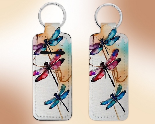 Chapstick / Lip Balm Keychain - (E2C) Dragonflies