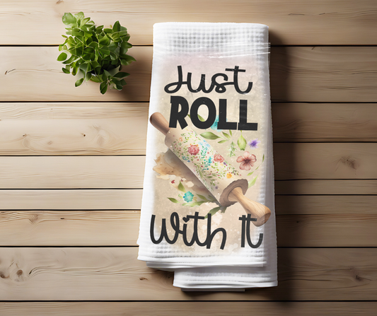 Waffle Weave Towels (24x16 in) - Just Roll with it