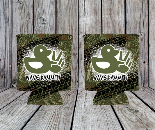 Wave Dammit! JEEP Wave Beer / Can Koozie / Cooler