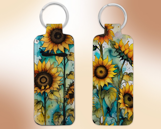 Chapstick / Lip Balm Keychain - (E51C) Sunflower