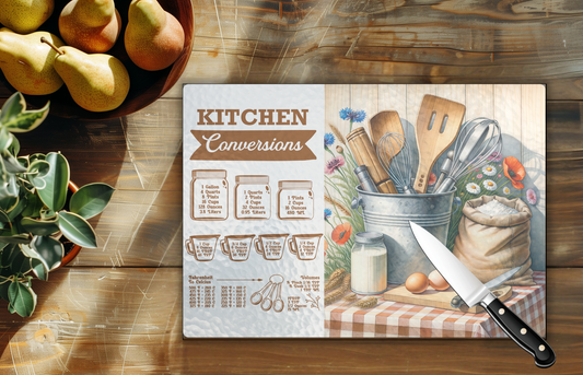 11" x 8" Tempered Glass Cutting Board - Kitchen Conversions