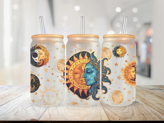 Sun & Moon 20 oz Glass Cup