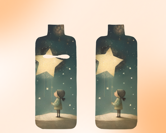 Chapstick / Lip Balm Keychain - Girl Wishing on a star