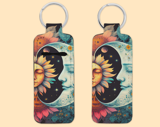 Chapstick / Lip Balm Keychain - (E68C) Sun & Moon