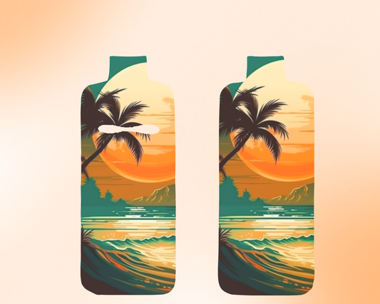 Chapstick / Lip Balm Keychain - Palm Tree & Sunset