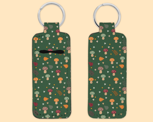 Chapstick / Lip Balm Keychain - Mushrooms