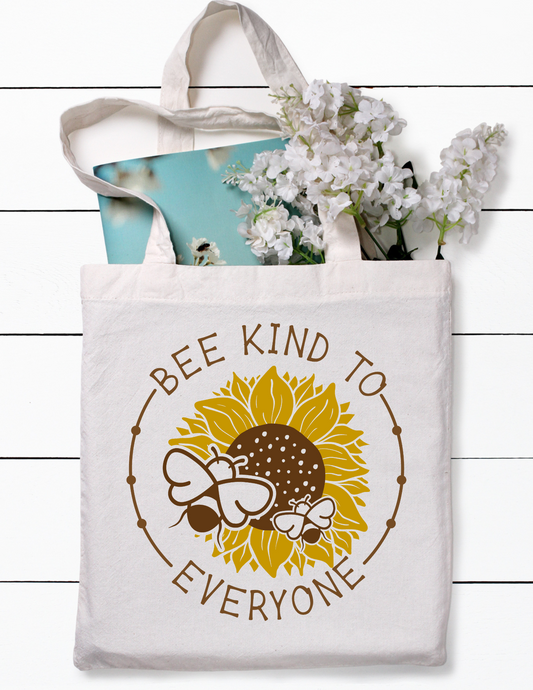 Bee Kind to Everyone Canvas Tote Bag