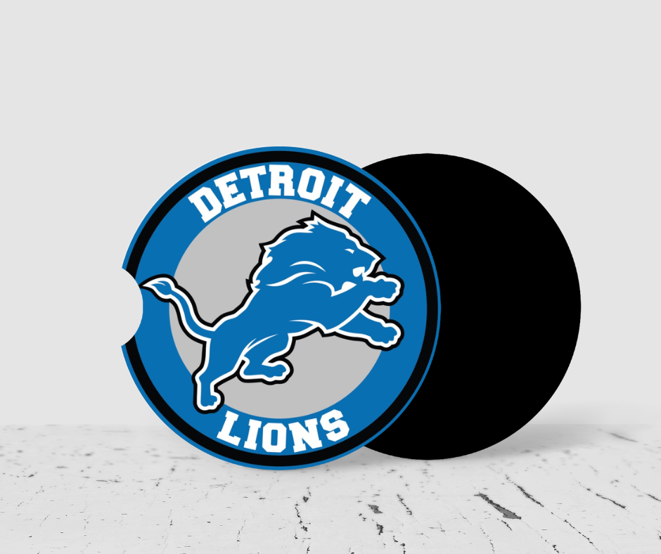 Detroit Lions Neoprene Car Coaster – Single (E7Q)