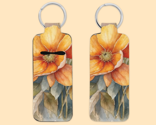 Chapstick / Lip Balm Keychain - Floral