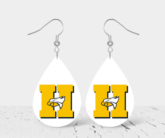 Teardrop Earrings - School Spirit - Hudsonville Eagles