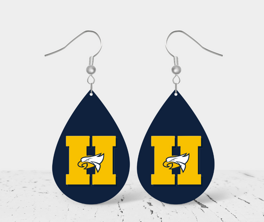 Teardrop Earrings - School Spirit - Hudsonville Eagles