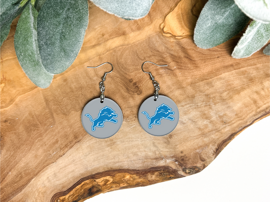 Round Earrings (E83R) – Detroit Lions Spirit