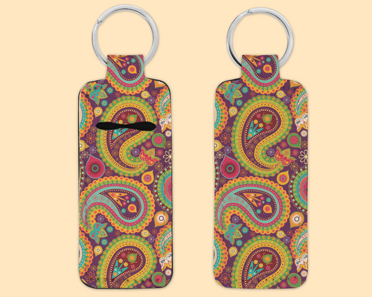 Chapstick / Lip Balm Keychain - Paisley