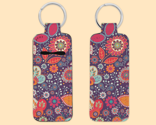 Chapstick / Lip Balm Keychain - Floral