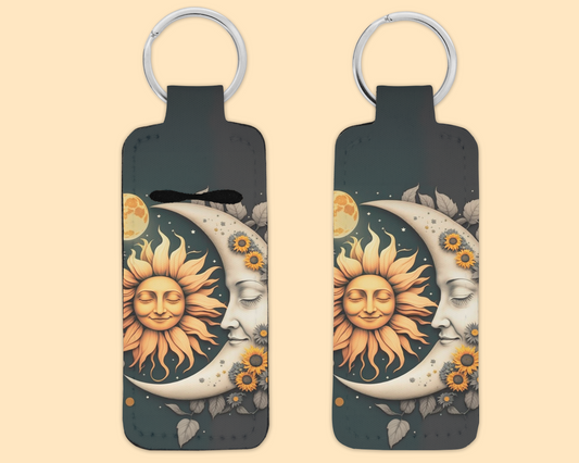 Chapstick / Lip Balm Keychain - Sun & Moon