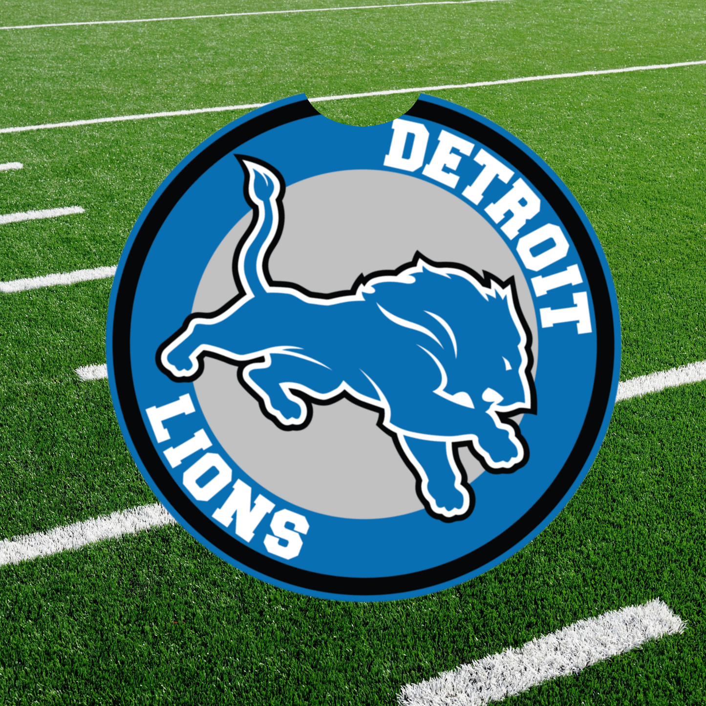 Ceramic Car Coaster Single - (ES1D) Detroit Lion