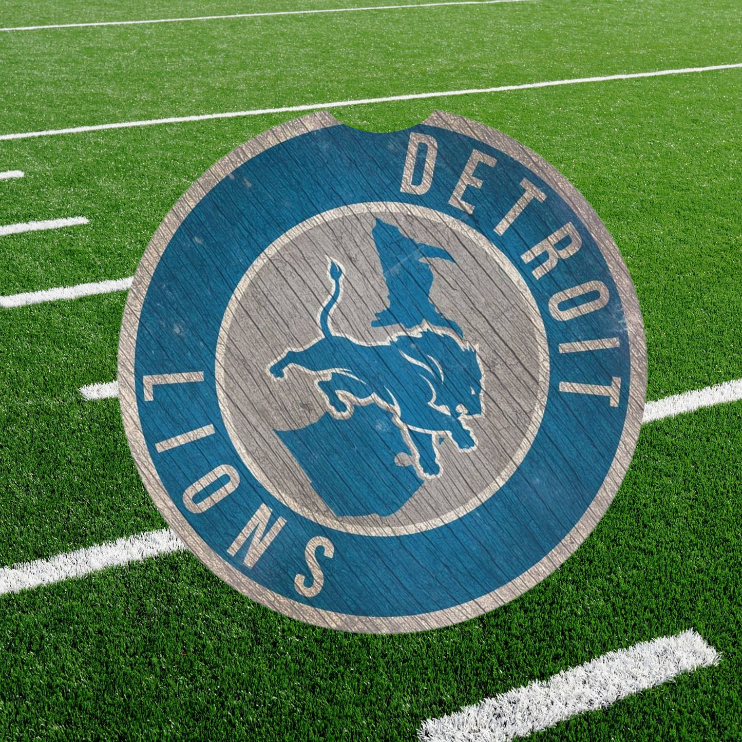Ceramic Car Coaster Single - (ES2D) Detroit Lion