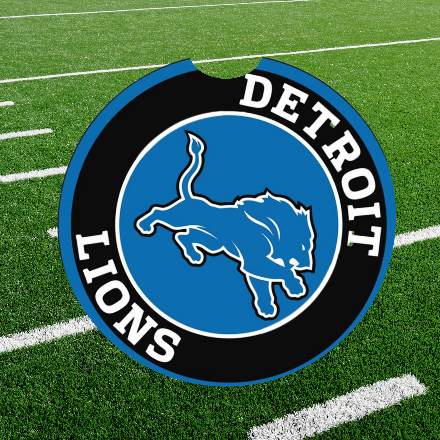 Ceramic Car Coaster Single - (ES3D) Detroit Lion