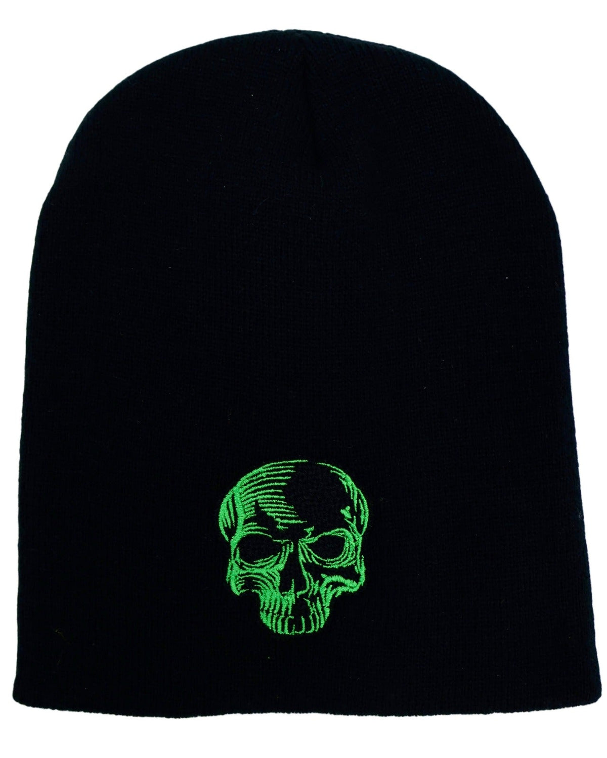 New- Toxic Green Skull Beanie