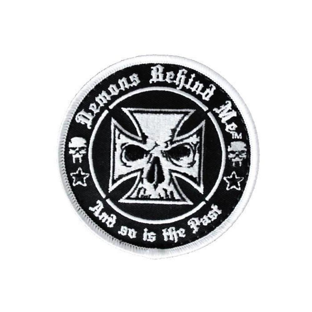 White Maltese Cross Sew On Patch