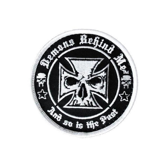 White Maltese Cross Sew On Patch