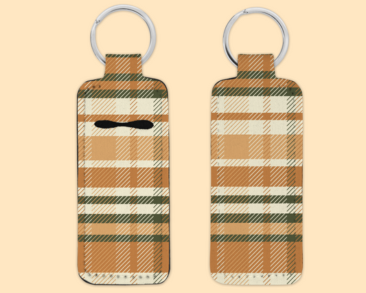 Chapstick / Lip Balm Keychain - Plaid