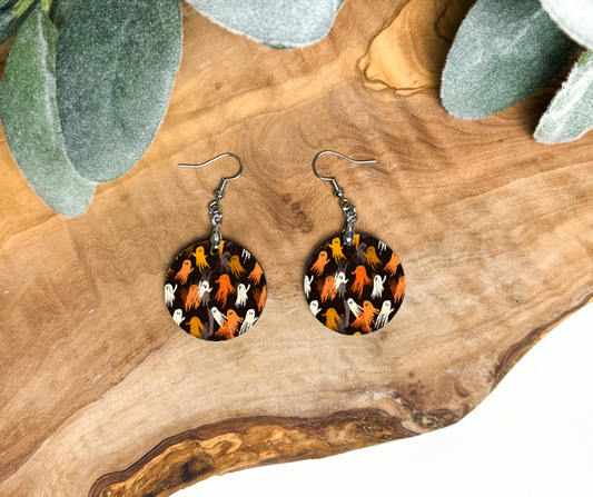Round Earrings - Halloween - Ghosts