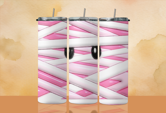 Pink Inflated Mummy 20 oz Skinny Tumbler