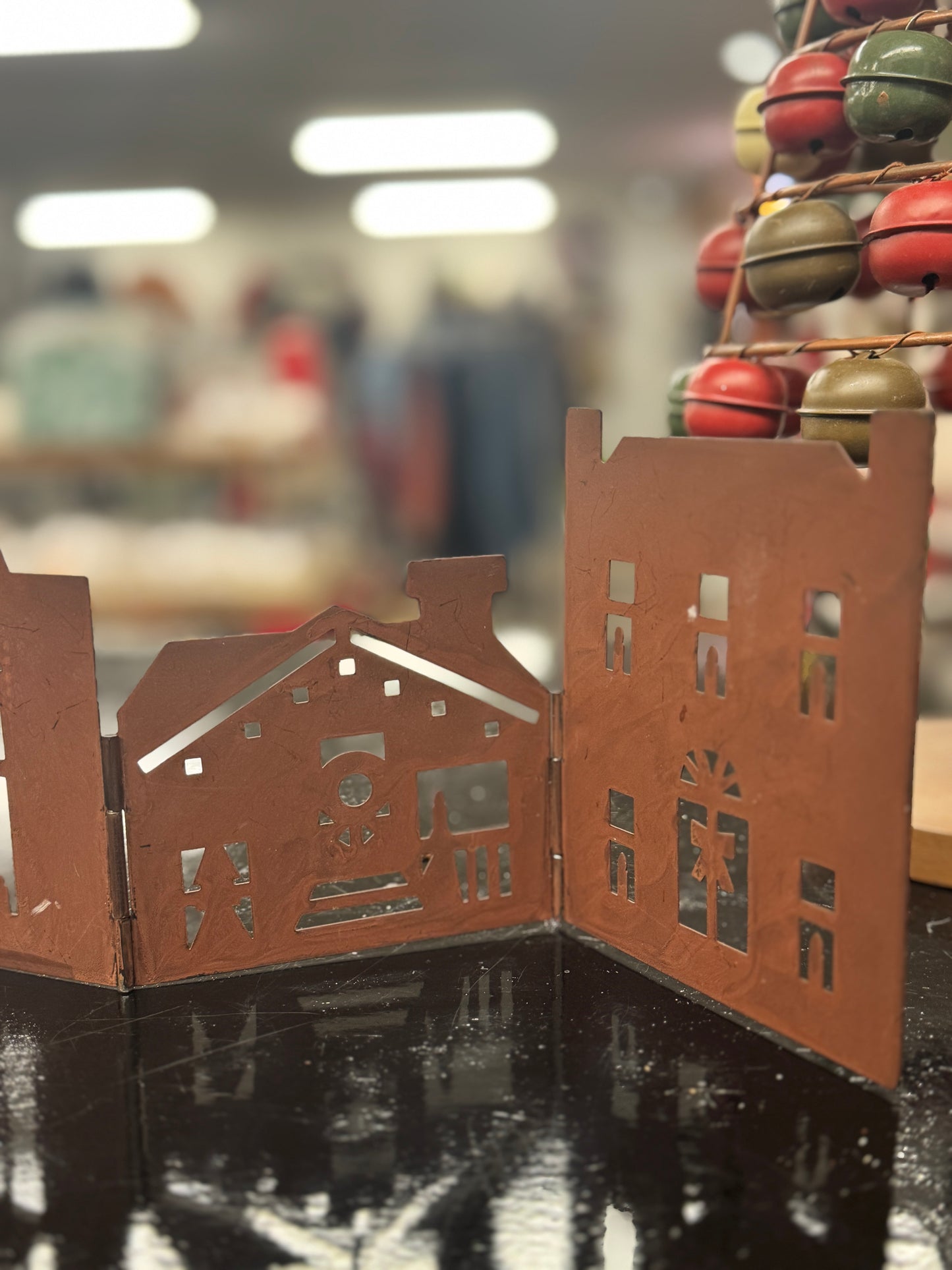 Rustic Metal House Candle Holders – Set of Decorative Shadow Cast Homes